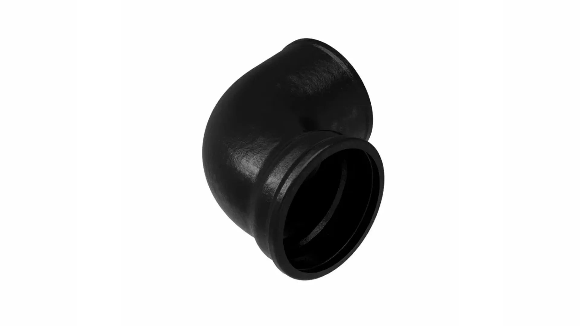 Колено чугунное 900 мм УФ фланцевое  90 град битум ЦПП ГОСТ 5525-88 ВЧШГ